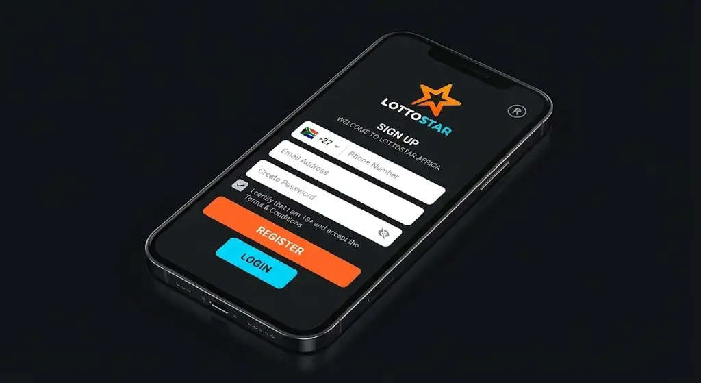LottoStar registration Africa - Sign up form and account creation