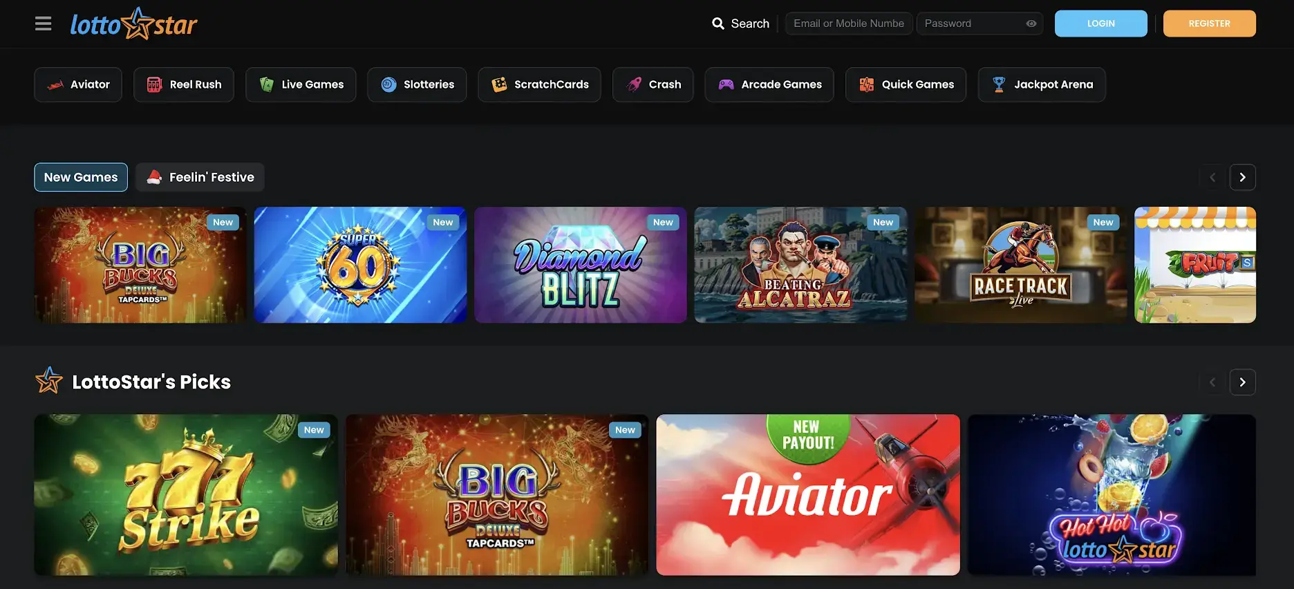 LottoStar promo codes Africa - WELCOME2025, EASY100 activation
