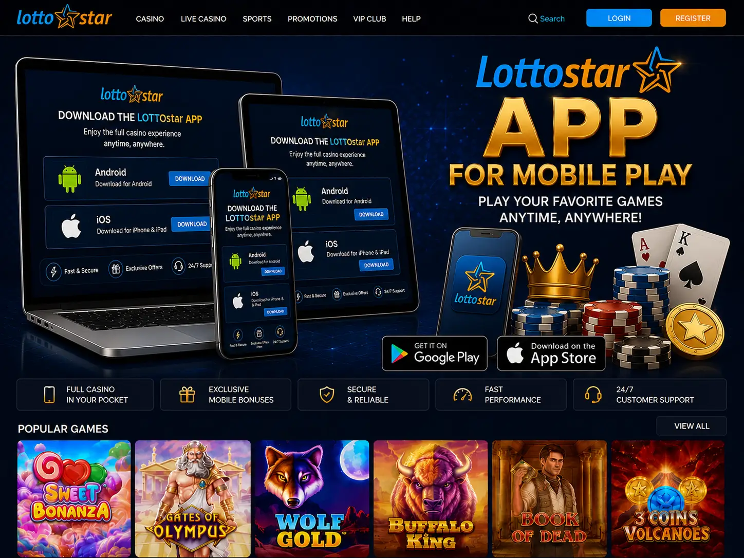 Lottostar App for Mobile Play