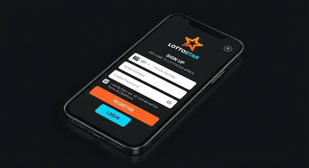 LottoStar registration Africa - Sign up form and account creation